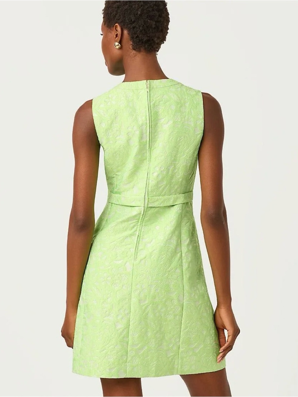 Lilly Pulitzer, NWTs sobel  Sleeveless Lime Jacquard shift Dress, pistachio sz 8 - Picture 2 of 6